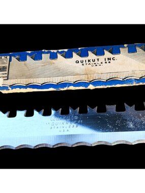 Vintage Quikut Quikkle Multi-Use Knife Frozen Food/Bread/Meat Stainless Steel 16